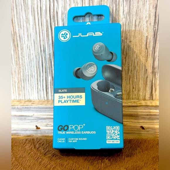JLab GO POP+ True Wireless Earbuds - Slate - Picture 1 of 4
